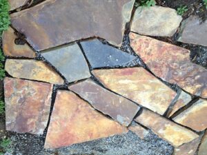 Flagstone Patio - front yard